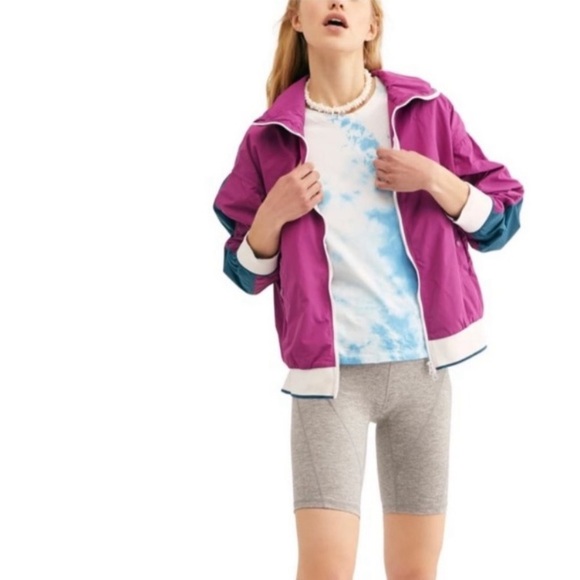 Free People Teal and Berry Retro Active Jacket Size L - Picture 4 of 15